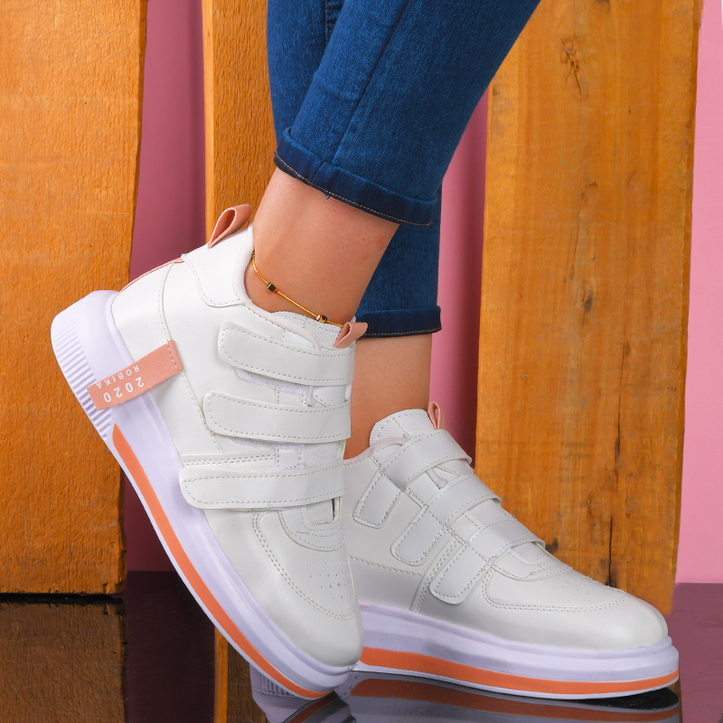 کفش ساقدار دخترانه سفیدمدلRobika 2020