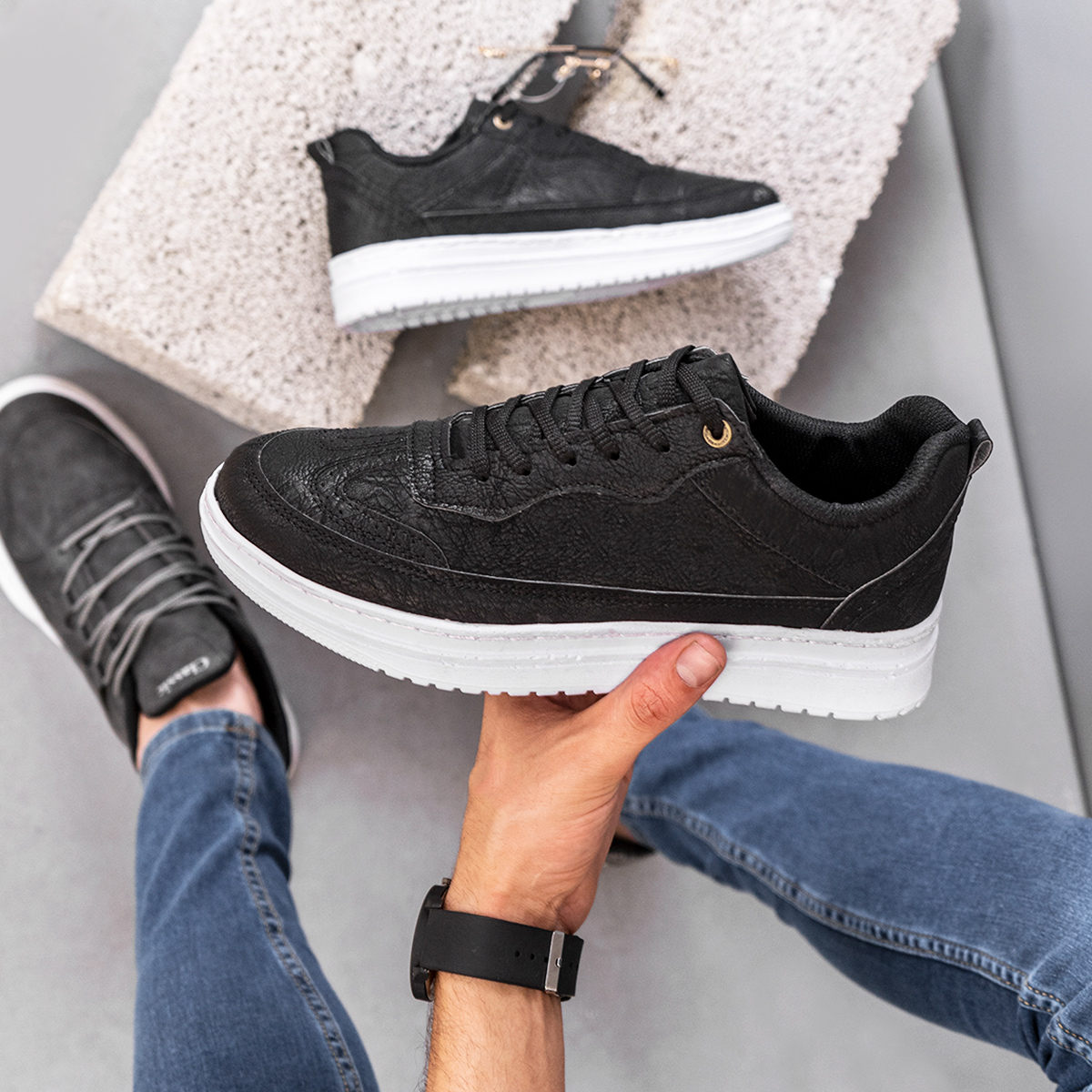 کفش مردانه مشکی مدل WALKER