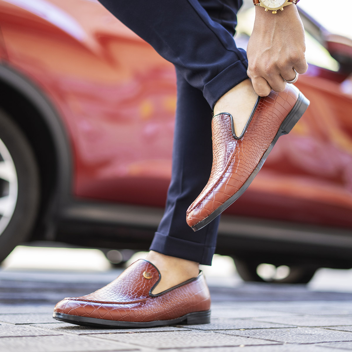 کالج پوست ماری مردانه رنگ قهوه ای مدل Efer