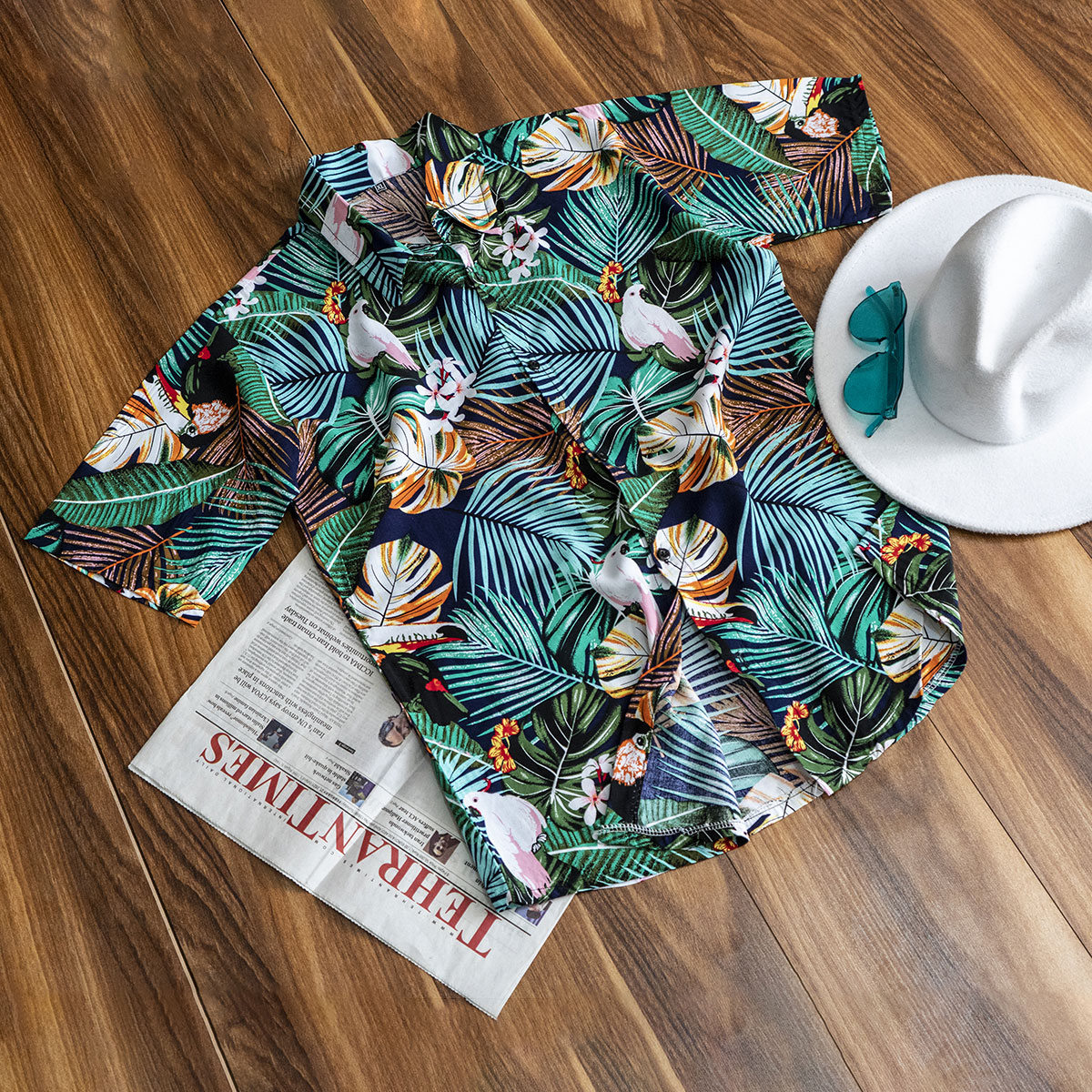 پیراهن هاوایی مردانه (T)مدل Peder