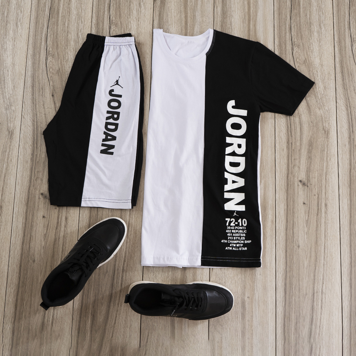 ست تيشرت شلوارك جردن مردانه مدل Merdak