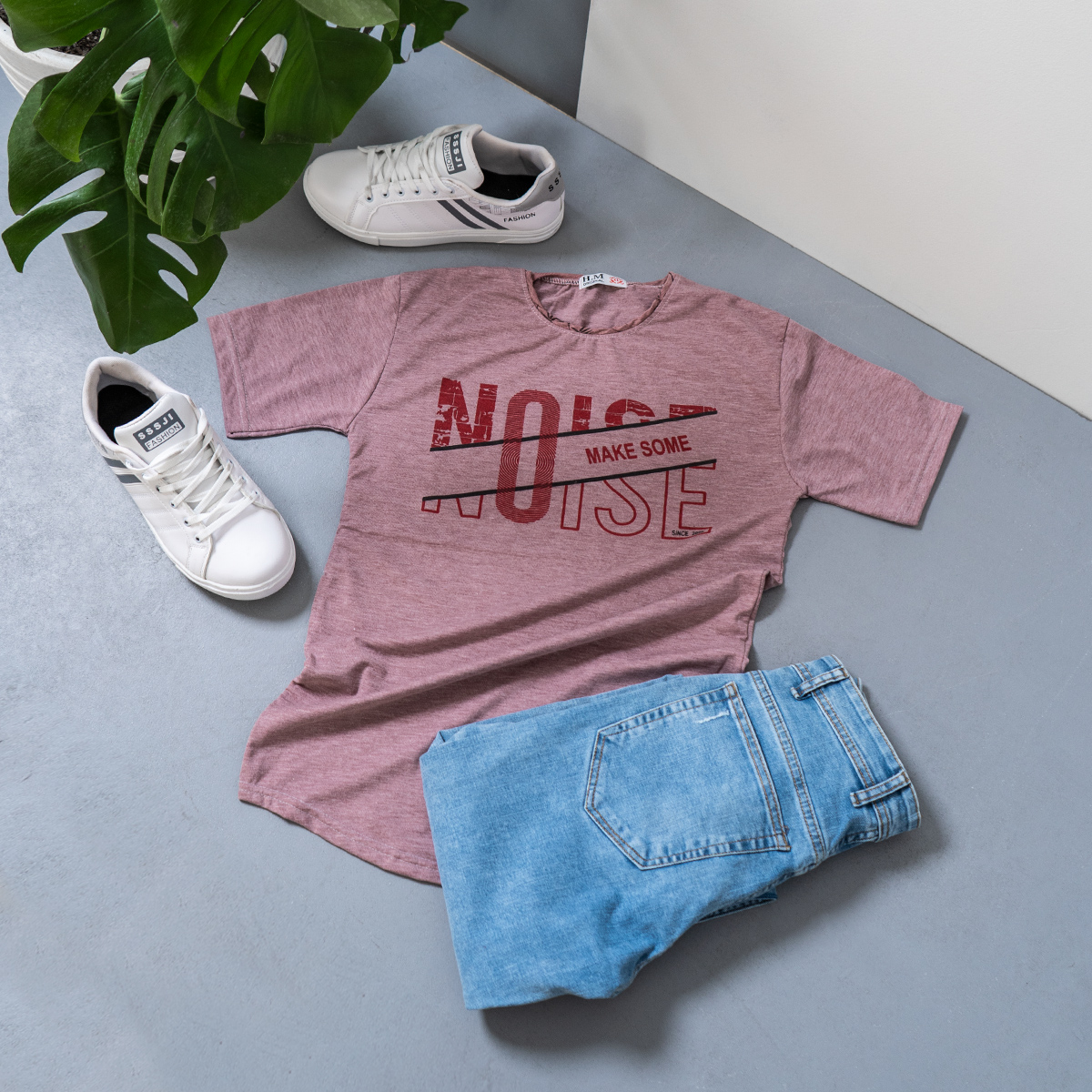 تیشرت NOISE مردانه صورتی مدل Otis