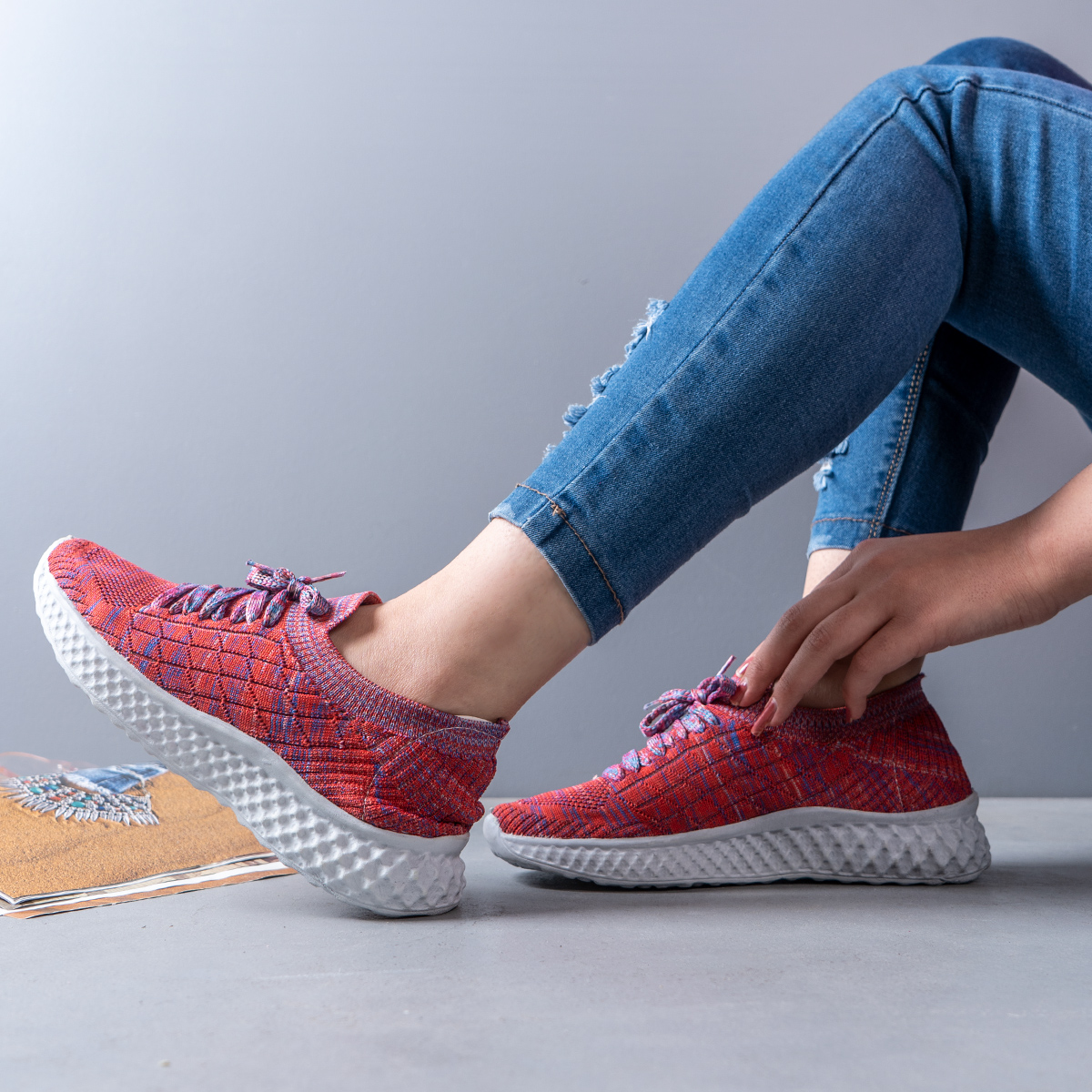 كفش ورزشي زنانه صورتي مدلBela