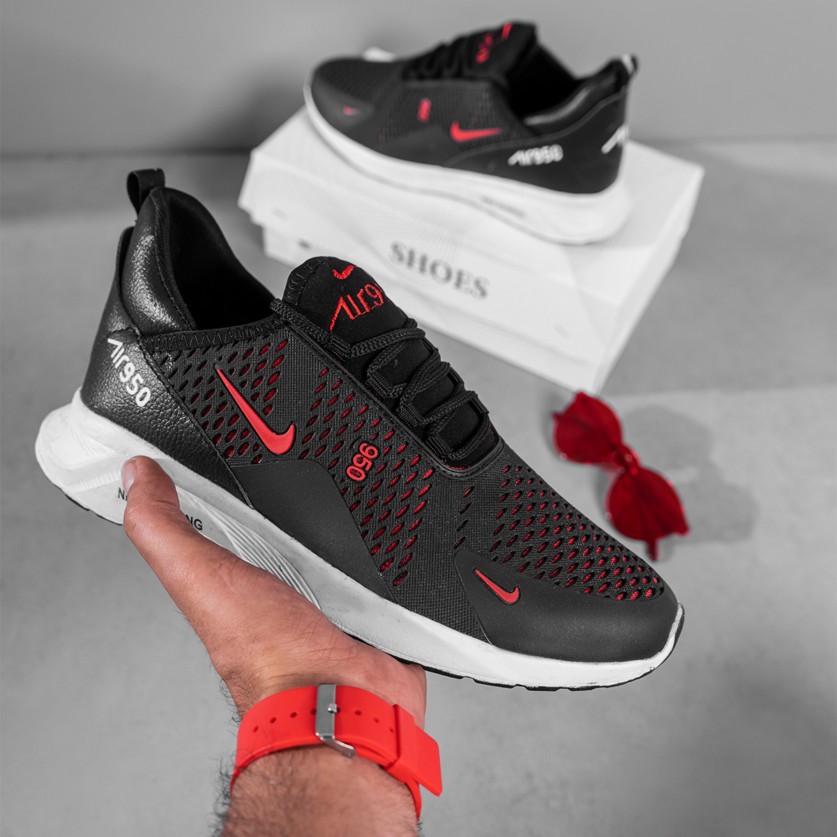 کفش ورزشی Nikeمشکی قرمز مردانه مدل Air950