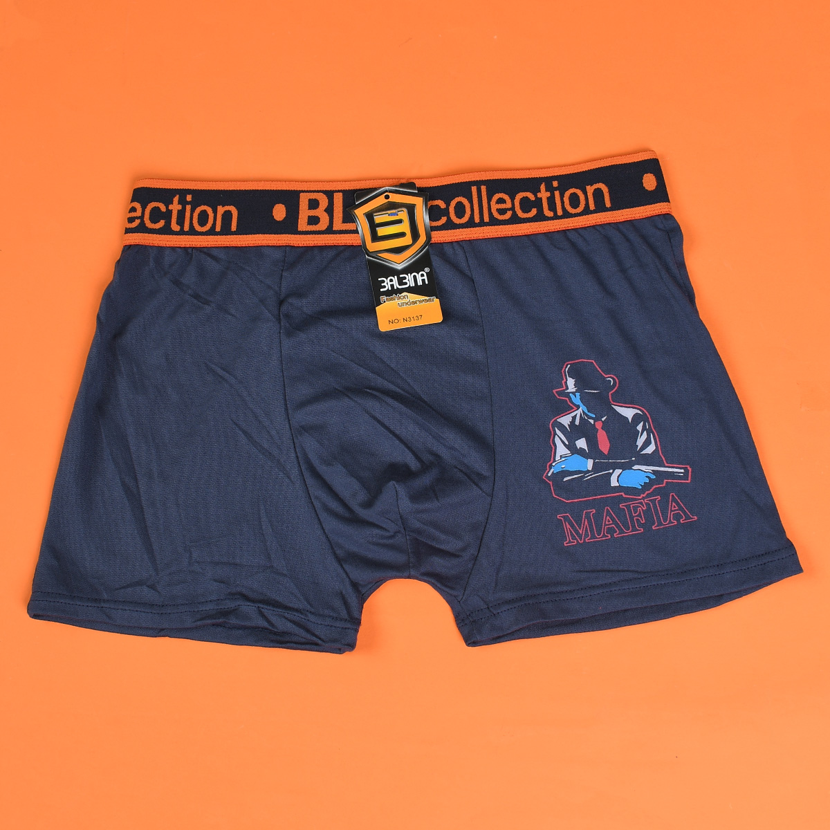 شورت نیم پا Mafiaمدل سرمه ای ۳۱۳۷(T)