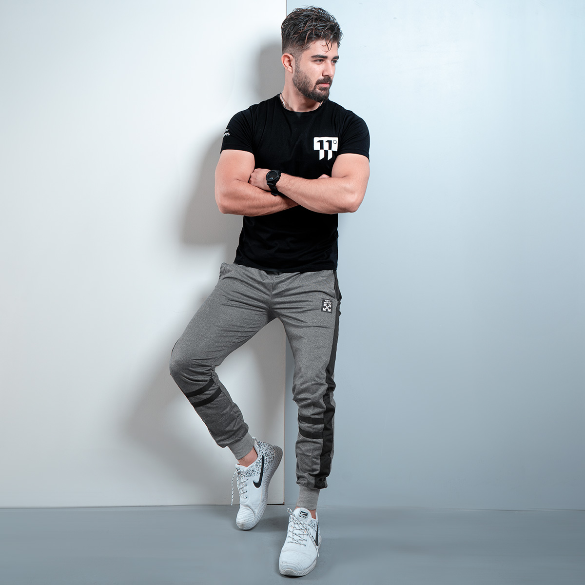 شلوار اسلش طوسی تیره مدل mark(T)