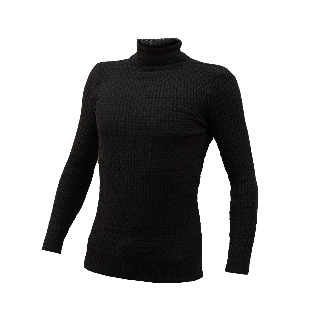پلیور یقه اسکی مردانه مشکی مدل Oktav