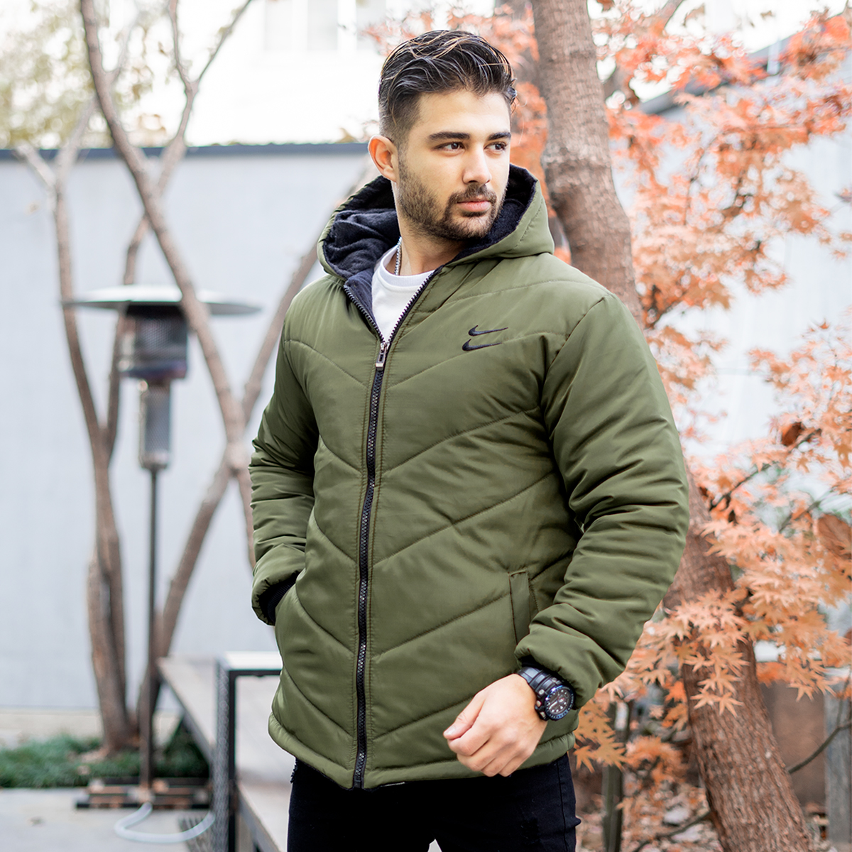 کاپشن دونایک سبز مردانه مدل PANORA