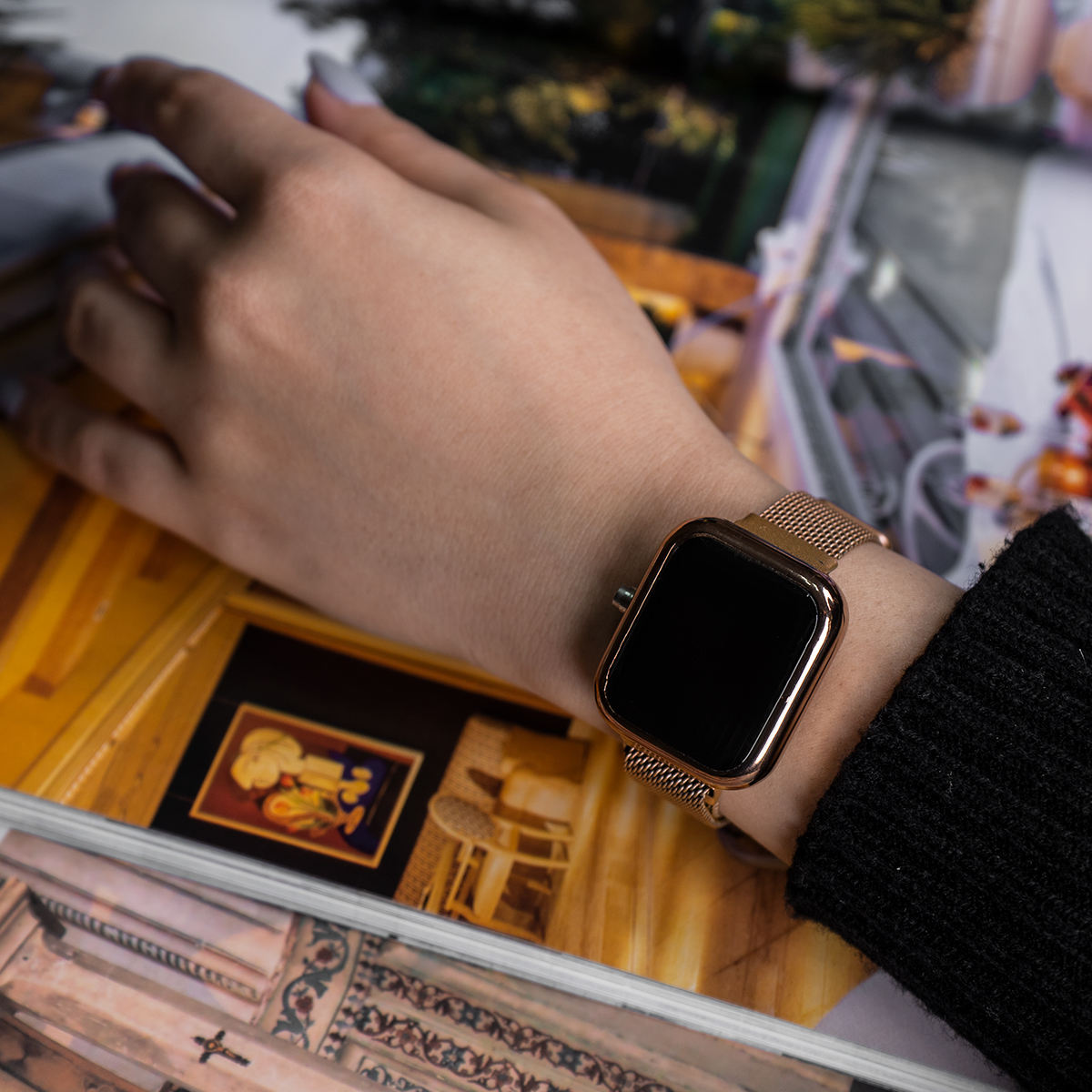 ساعت LED رزگلد مدل ZX500