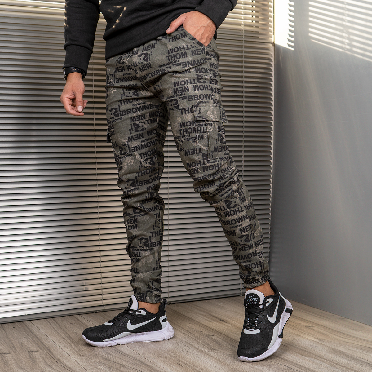 شلوار اسلش مردانه سبز مدل Alish