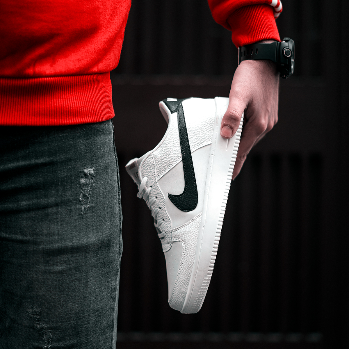 کفش مردانه نایک سفید مدل Shahin