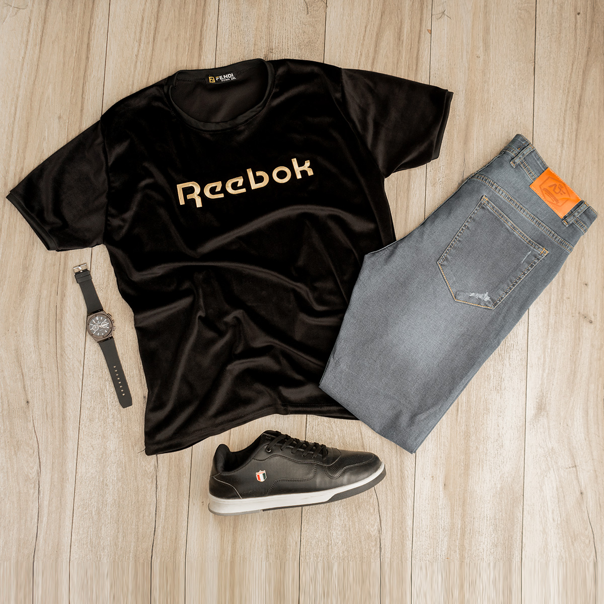 تیشرت مخمل مردانه مدل Reebok