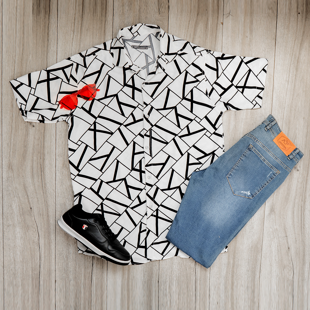 پیراهن هاوایی مردانه مدل Rasina