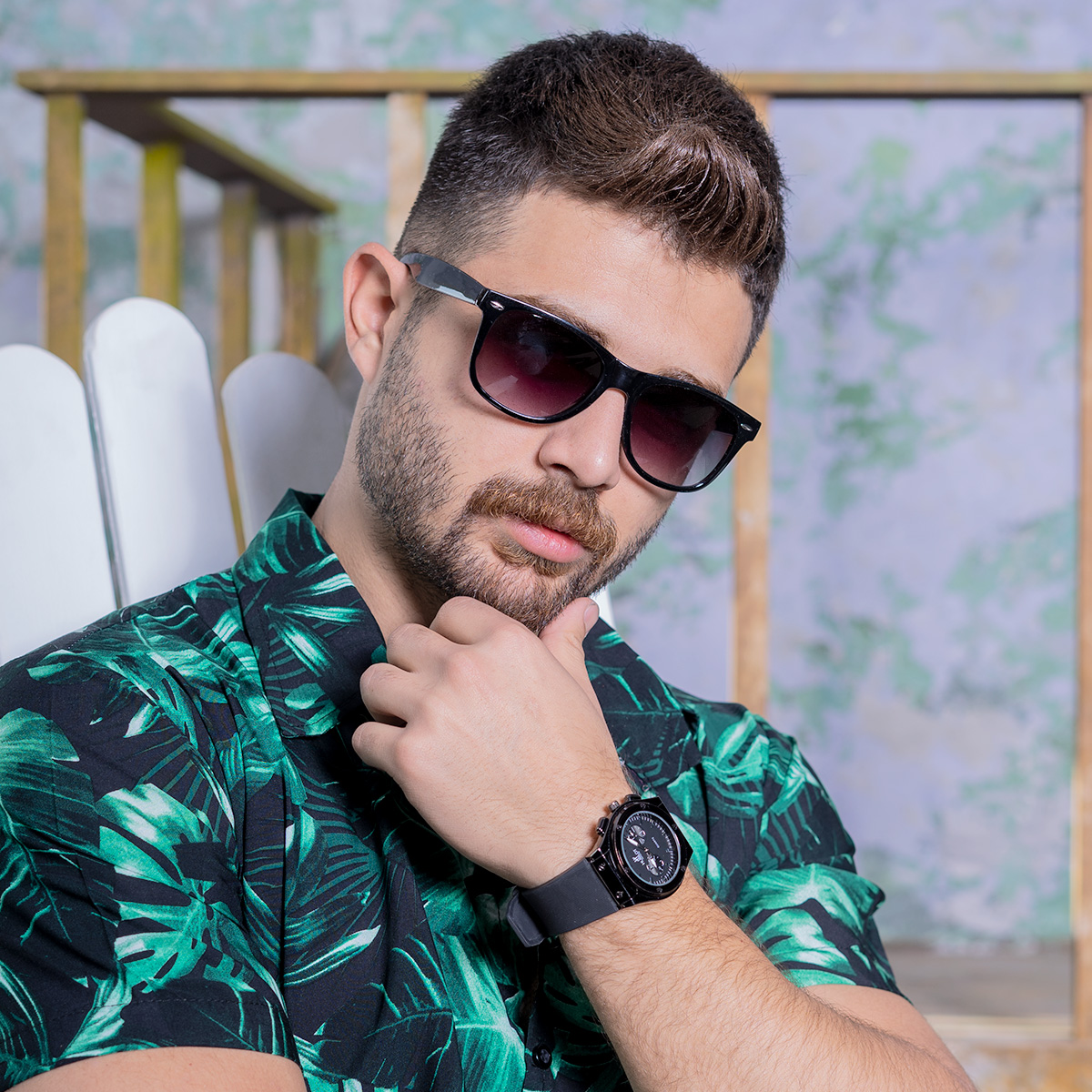 عینک صفحه مشکی مدل WF400