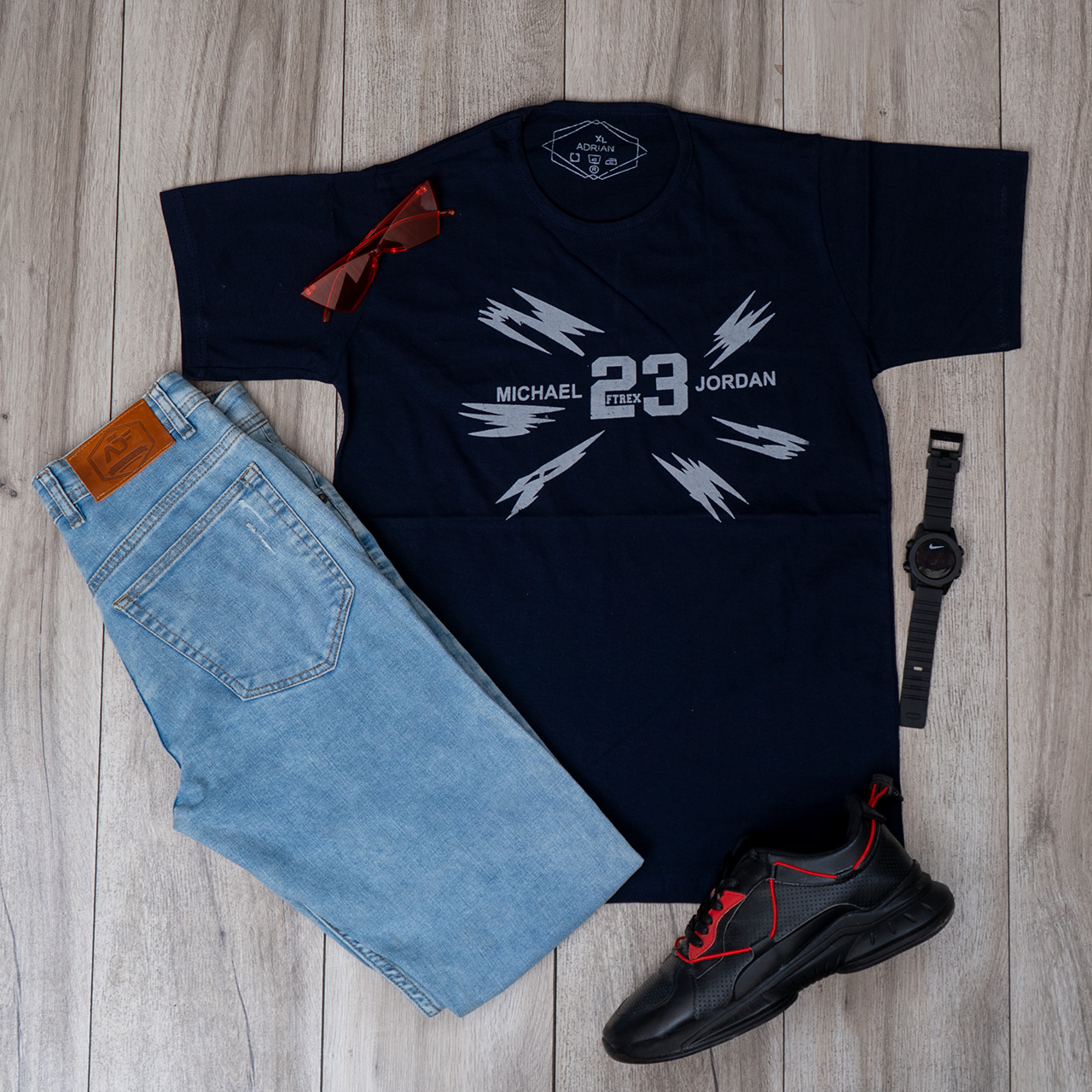 تیشرت مردانه (T) سرمه ای مدل 23