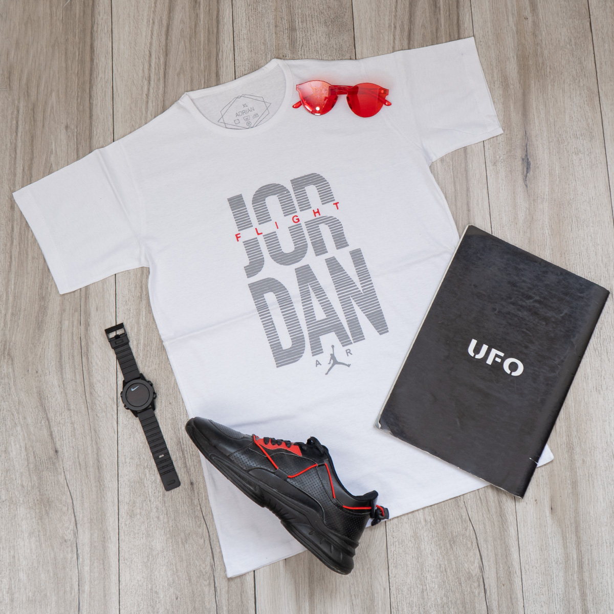 تیشرت مردانه سفید(T) مدل Jordan