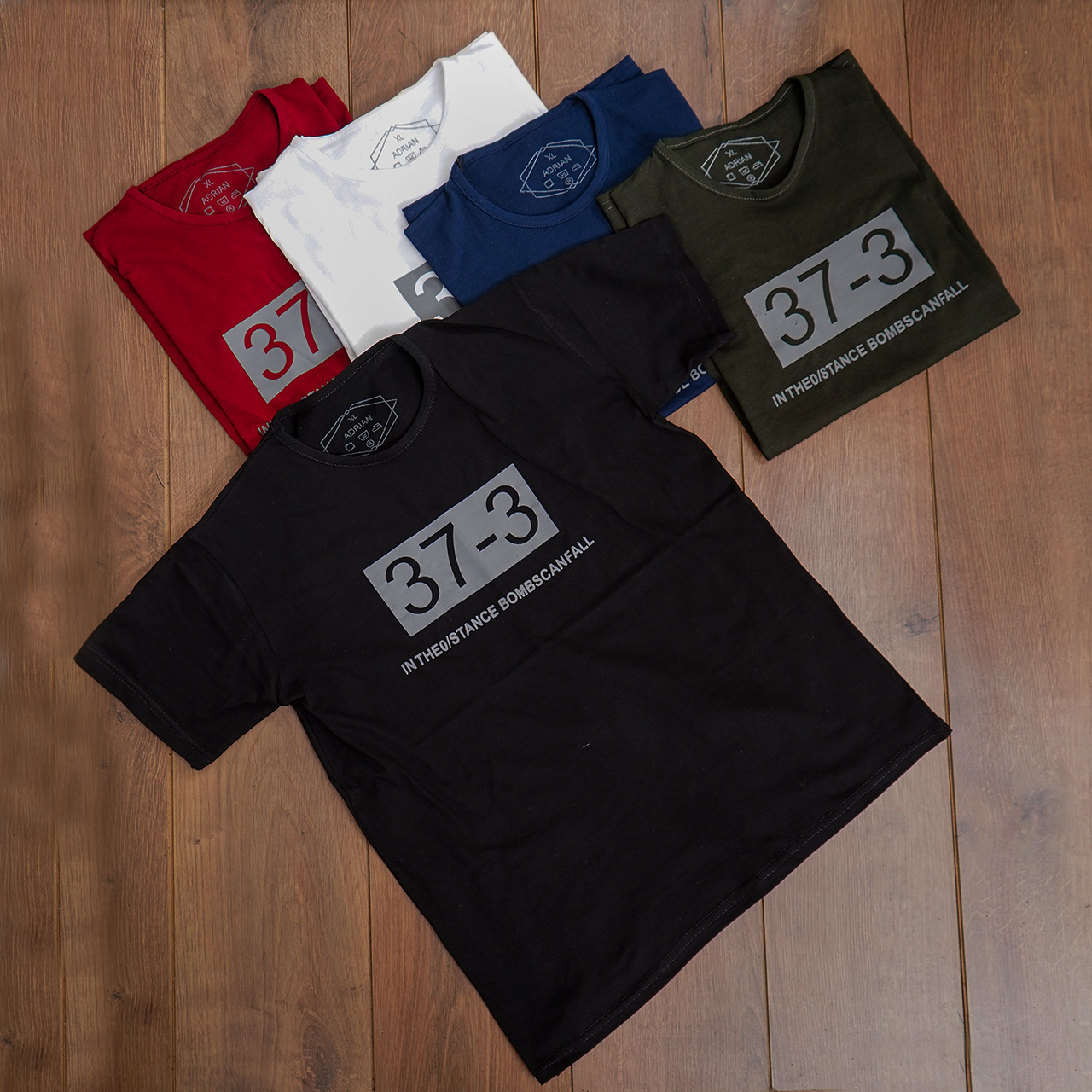 تیشرت مردانه مشکی(T) مدل 373