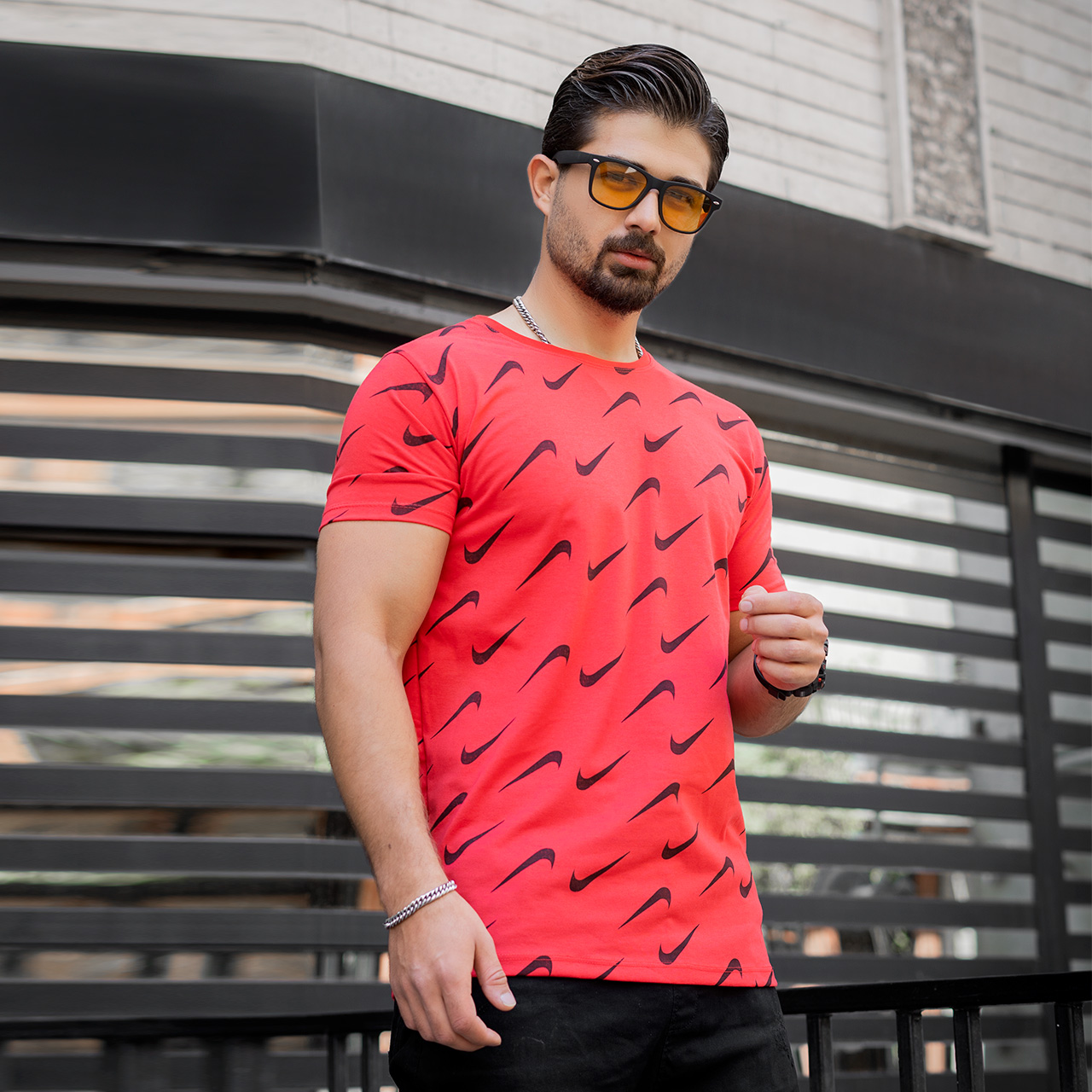 تیشرت نایک قرمزمردانه مدل omid
