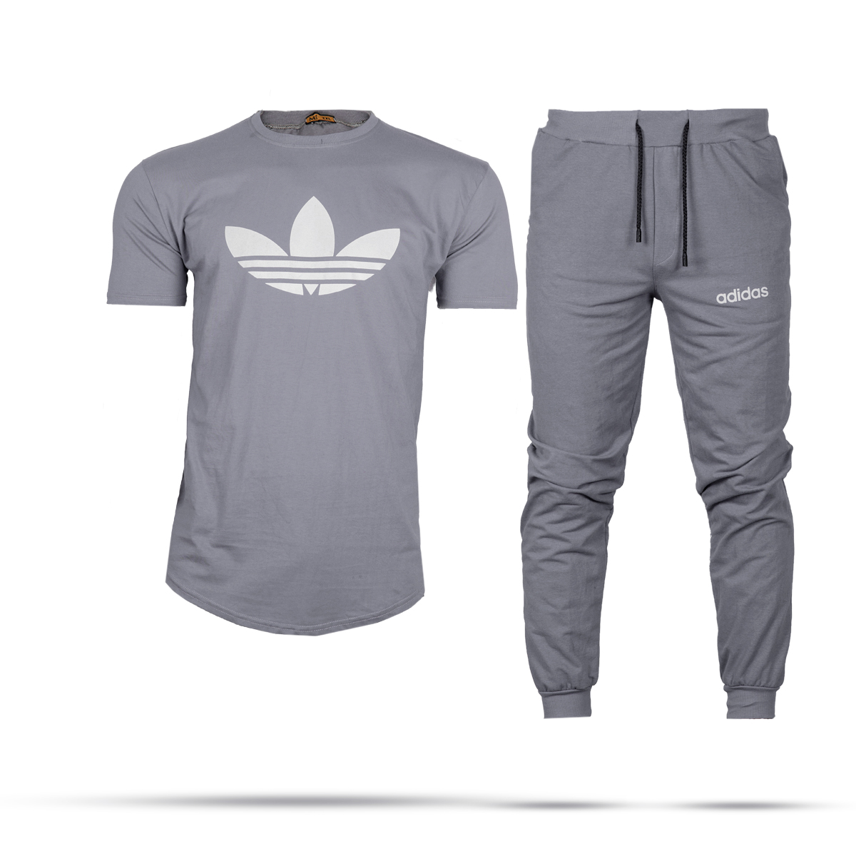 ست تیشرت شلوار مردانه طوسی آدیداس مدل DG110