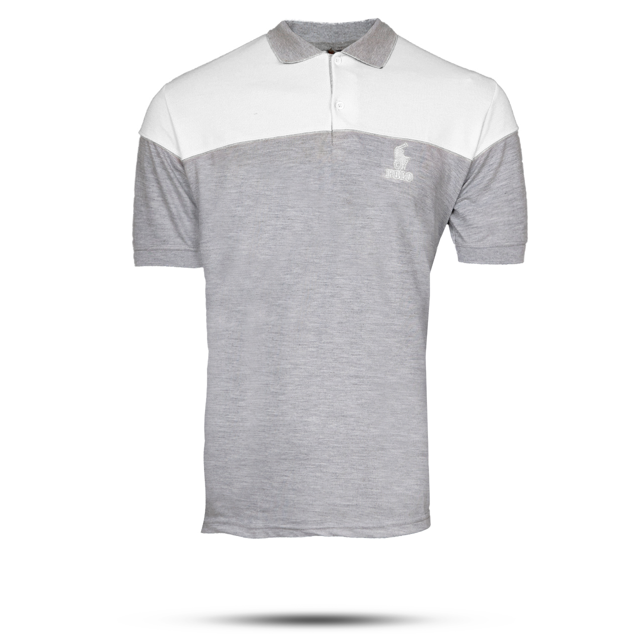 تیشرت مردانه POLO طوسی- سفید مردانه Mazyar