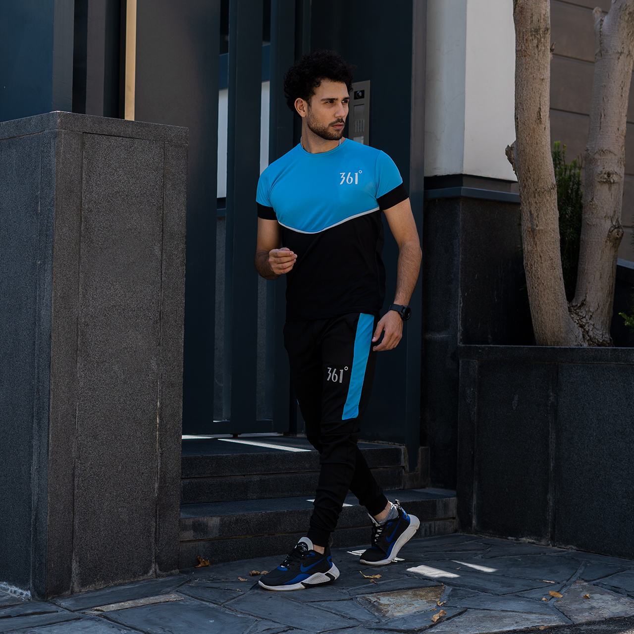 ست تیشرت شلوار مردانه آبی 361 مدل W15