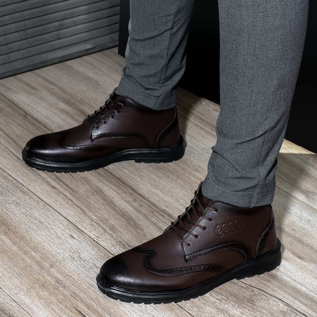 نیم بوت مردانه COCO قهوه ای مدلSalivan