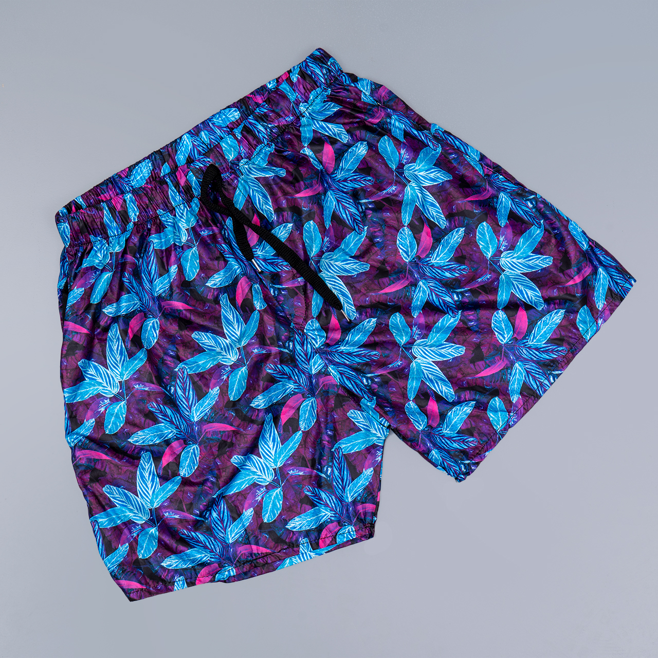 شلوارک مردانه گلدار آبی مدل X1