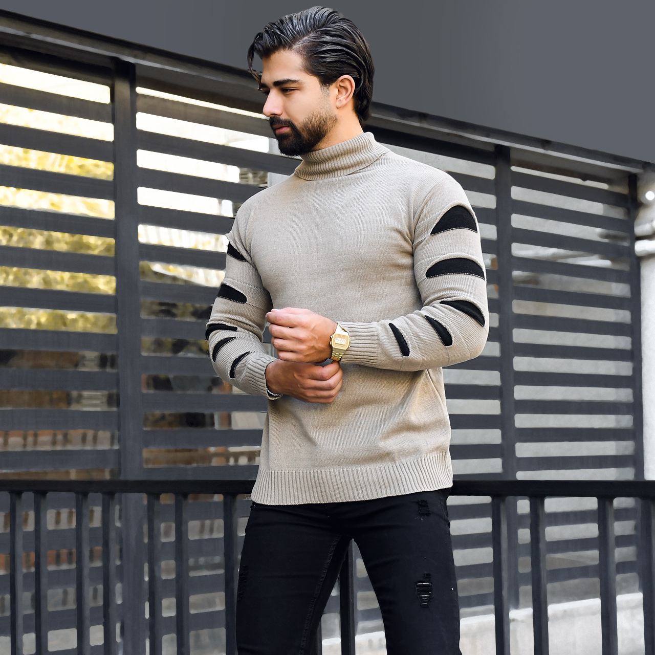 پلیوریقه اسکی کرم مشکی مردانه مدلQ10