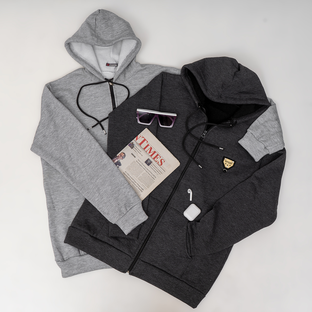 سوییشرت طوسی روشن Sport مردانه مدل T63