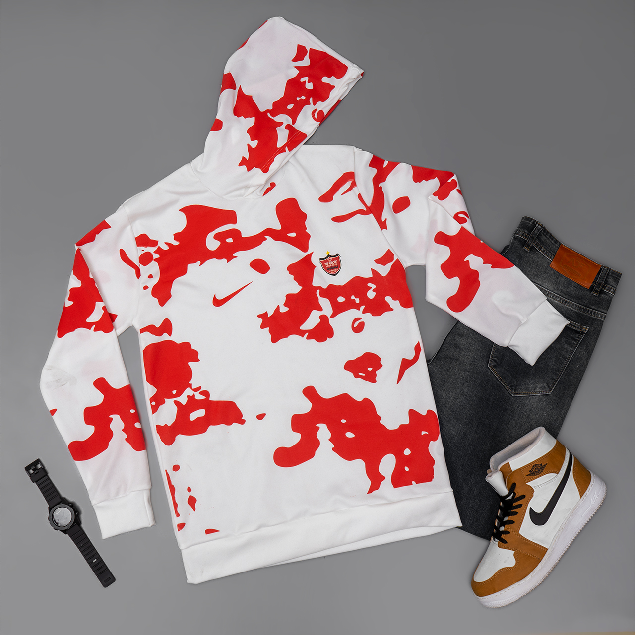 هودی پرسپولیس طرح پلنگی مردانه مدلW29