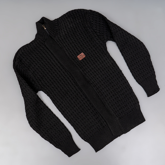 سوییشرت بافت مشکی مردانه مدل EHAM