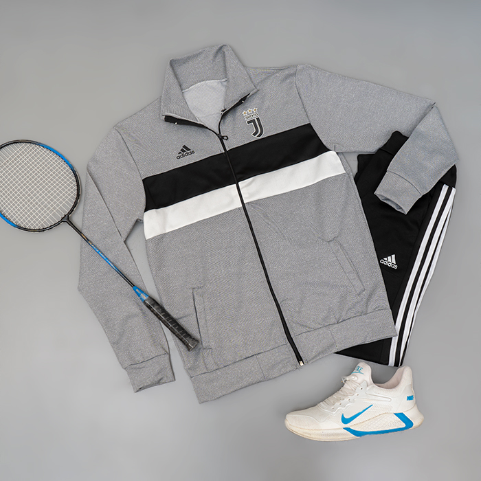 ست سوییشرت شلوار یوونتوس طوسی مردانه مدل Jeep