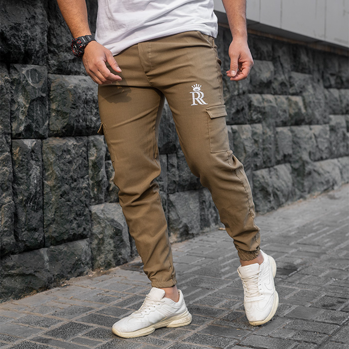 شلوار اسلش خاکی مردانه مدل R15