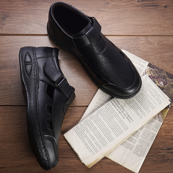 صندل مردانه مشکی مدل Itan