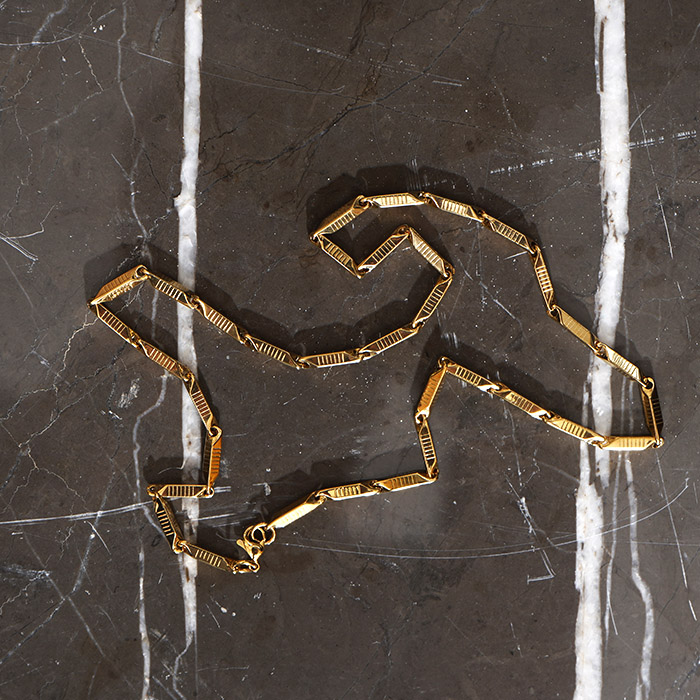 گردنبند مردانه طلایی مدل C90