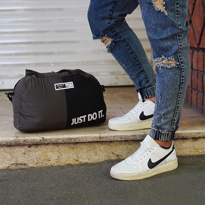 ساک ورزشی just do it سبز مشکی مدل Karen