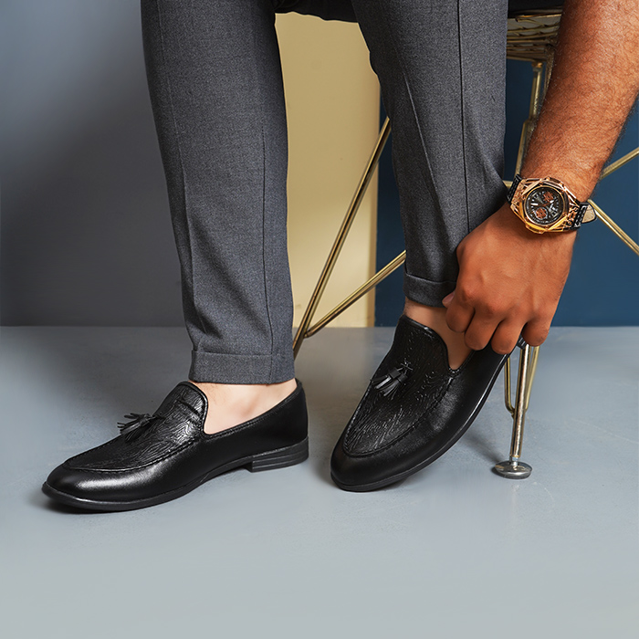 کفش کالج مردانه مشکی مدل Yona