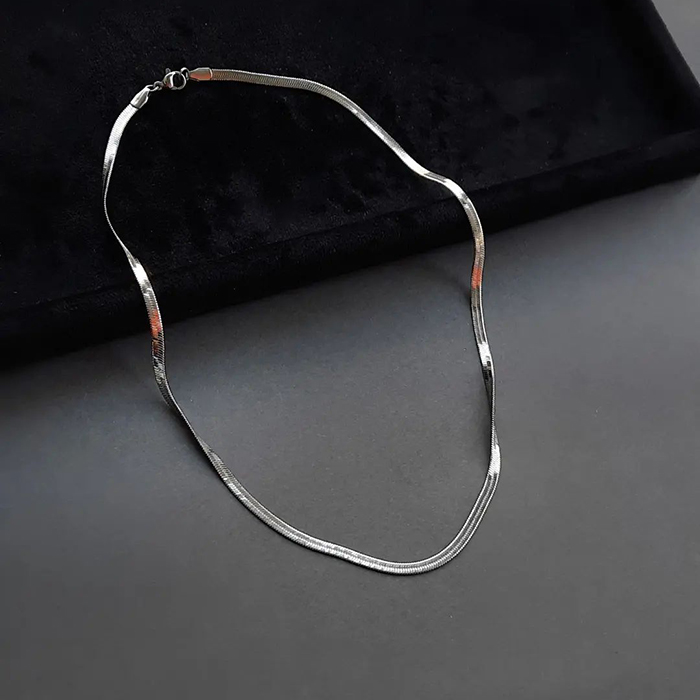 گردنبند نقره ای مدل fered