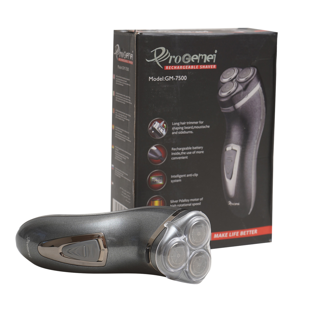 ماشین اصلاح سه تیغ مدل GM-7500