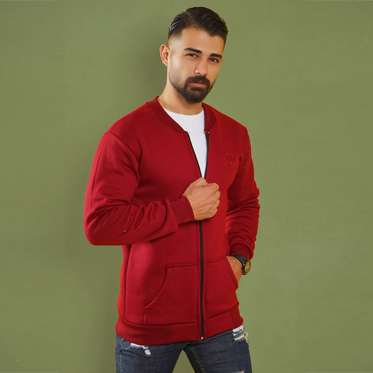 سوییشرت مردانه زرشکی مدل DIOR