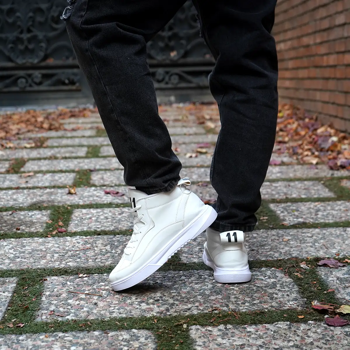 کفش ساقدار مردانه سفید مدل 11qp