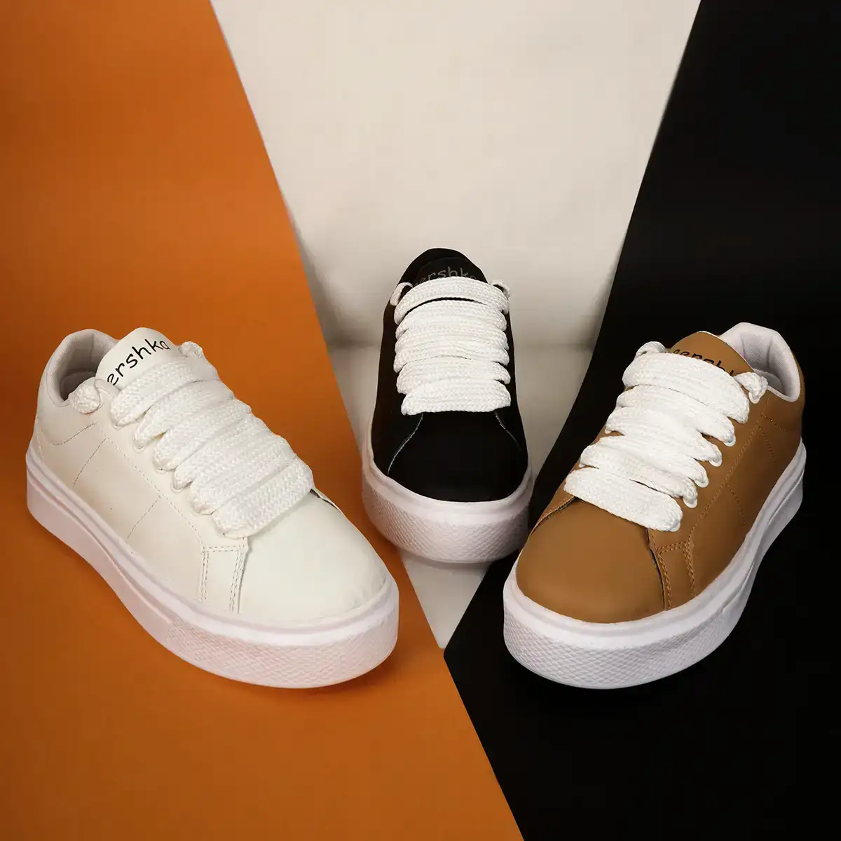 کفش تخت سفید مردانه مدل MANIN