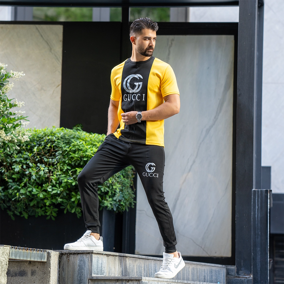 ست تیشرت شلوار گوچی مردانه مدل mahyar