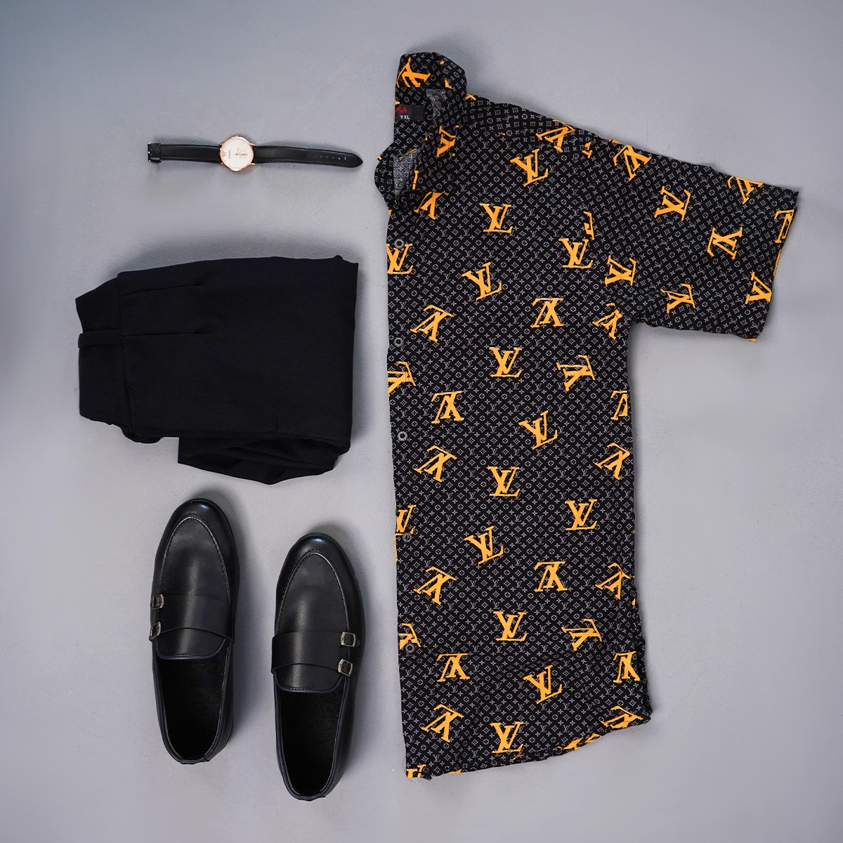 پیراهن هاوایی طرح LV مردانه مدل G93