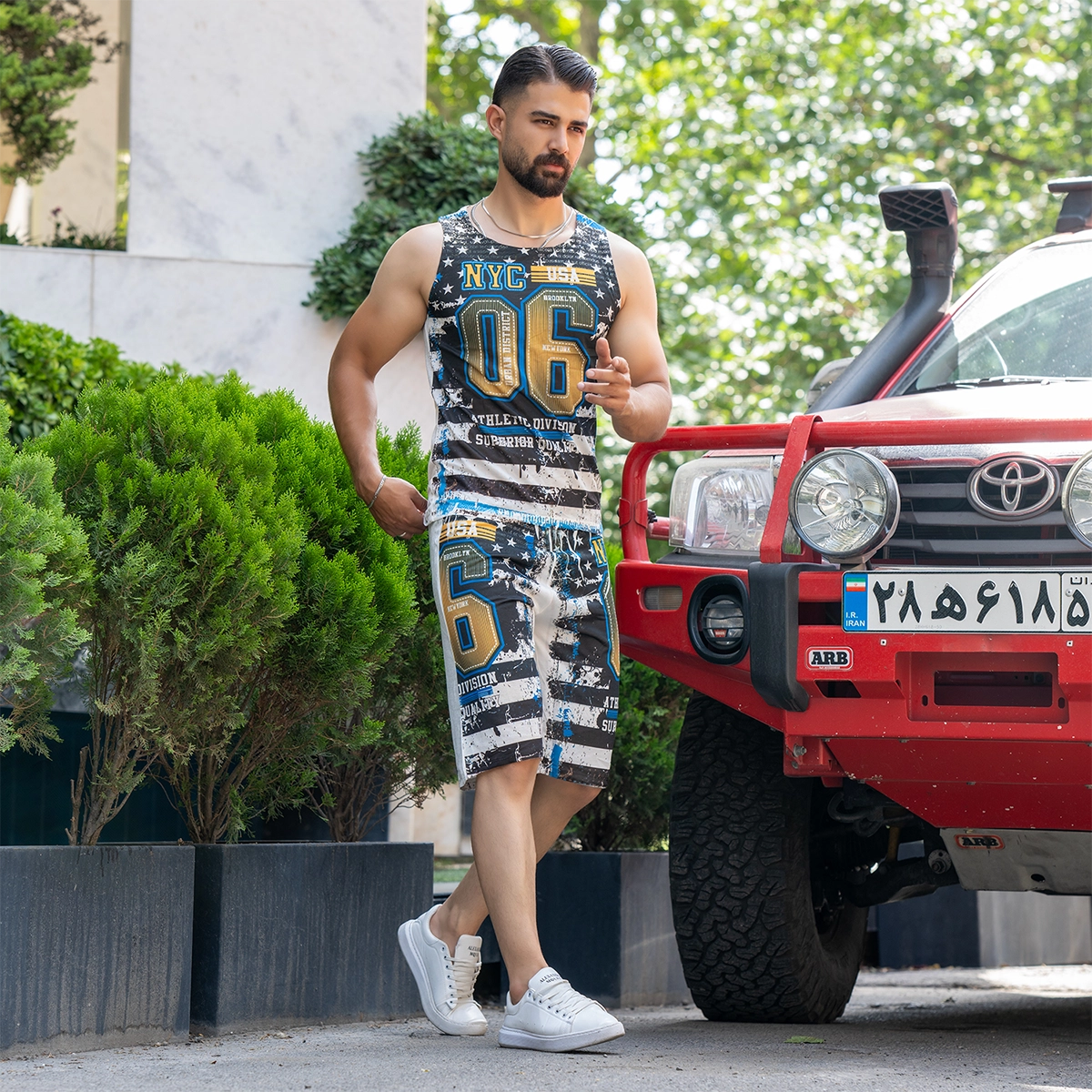 ست رکابی شلوارک مردانه NYC 06