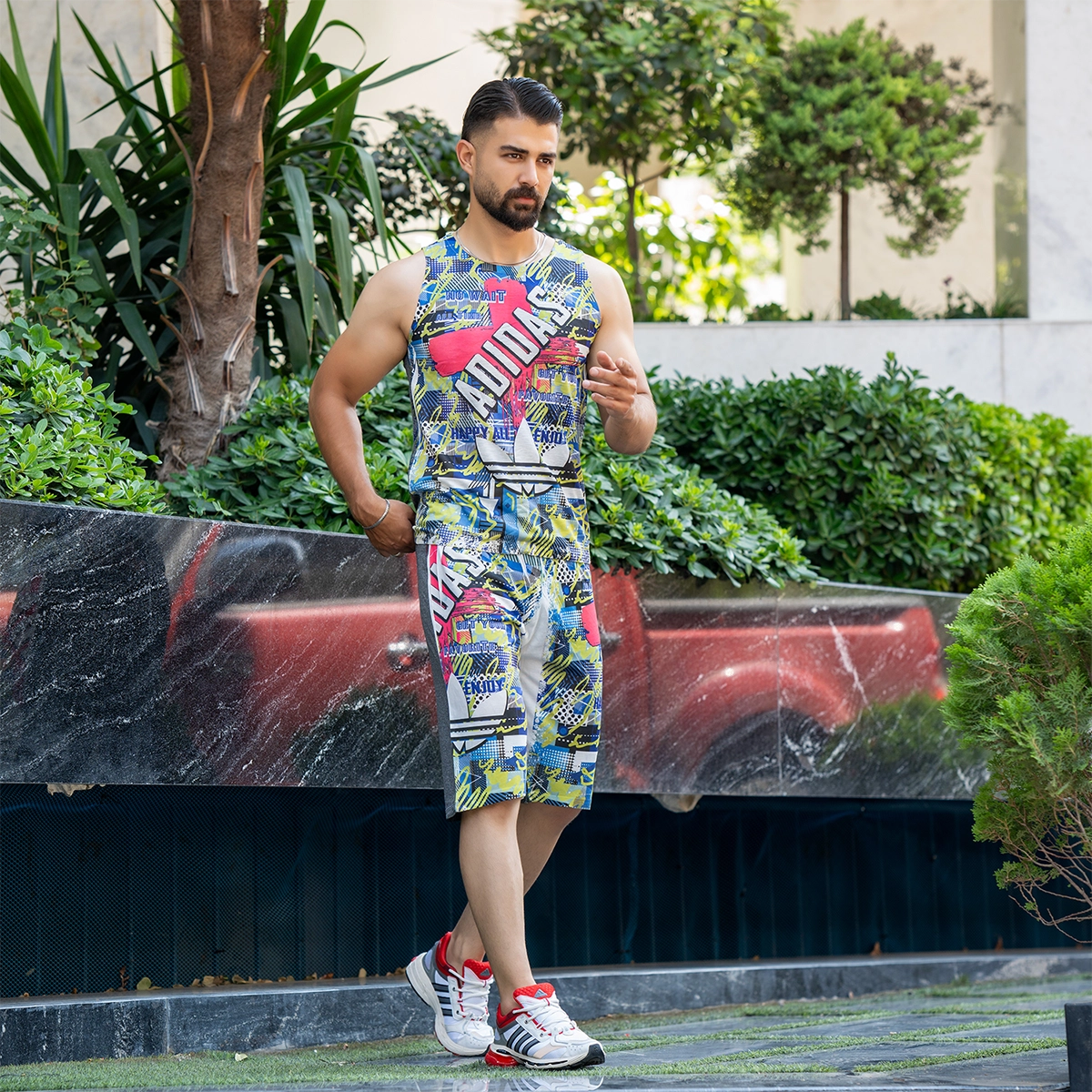 ست رکابی شلوارک مردانه آدیداس مدل A20