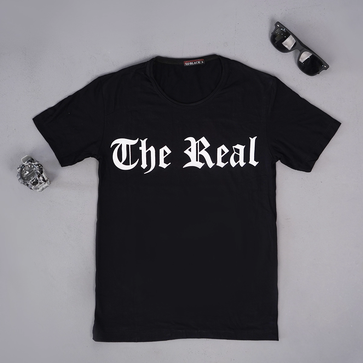 تیشرت مردانه طرحدار مدل The Real