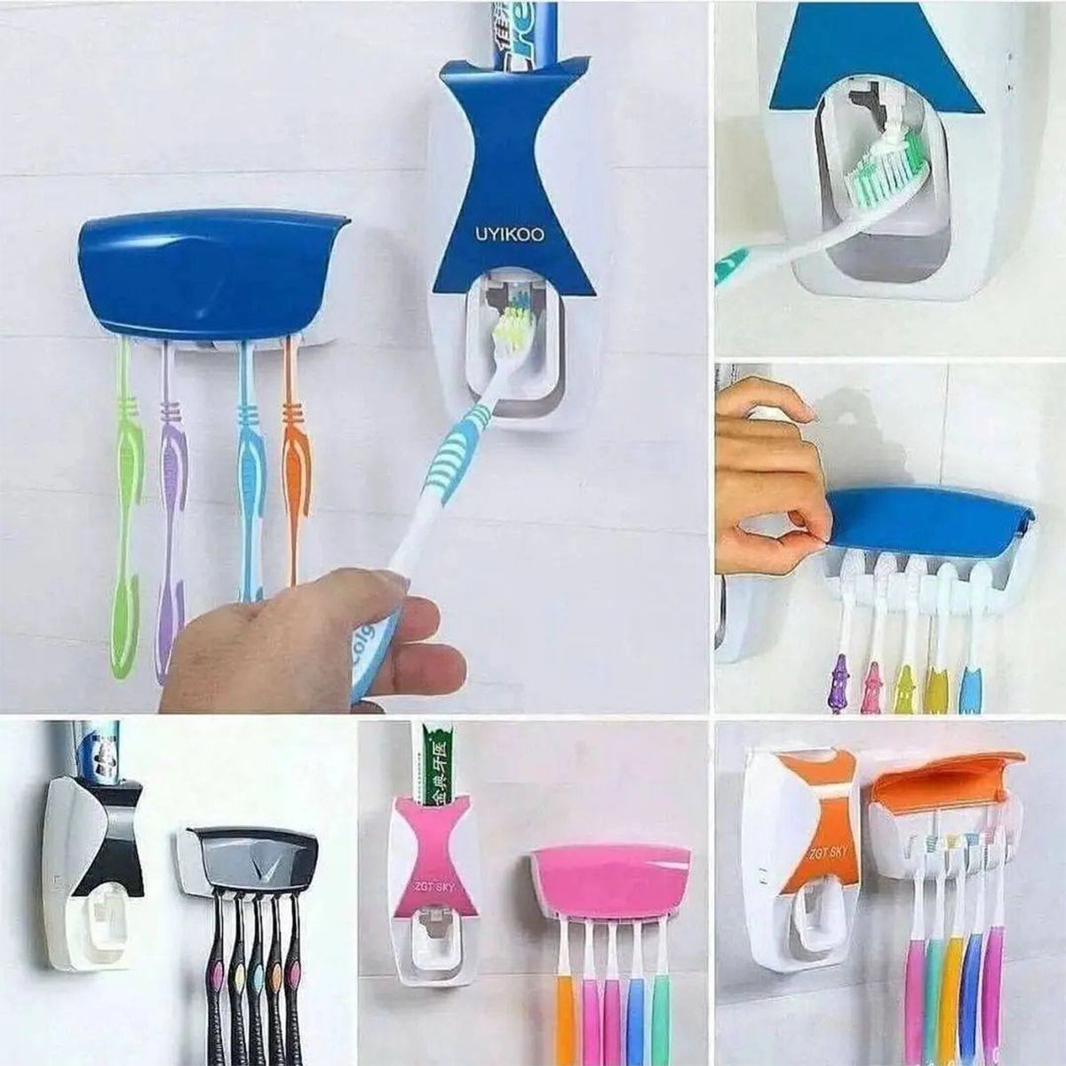 جای مسواک و خمیردندان اتومات مدل juxin