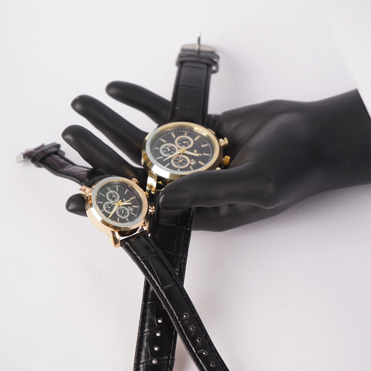 ست ساعت مچی مشکی طلایی Romanson مدل W880