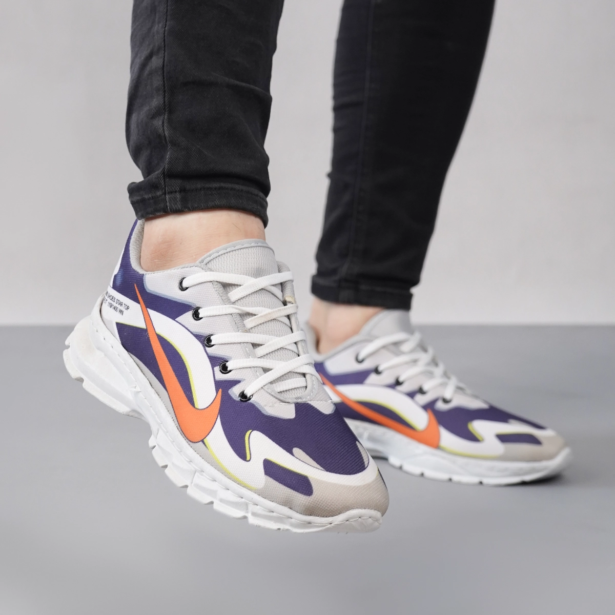 کفش ورزشی مردانه (T) سفید آبی مدل RAKAN